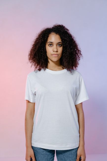 レタリングプリントの半袖Tシャツ